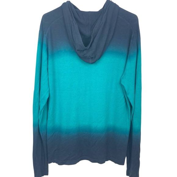 MICHAEL KORS Linen/Cotton Blend Ombré Lightweight Hoodie/Hooded Sweatshirt - XL - Picture 3 of 10